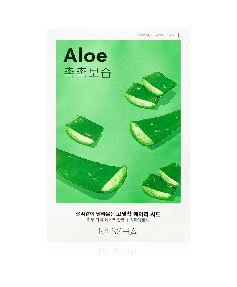 Missha Airy Fit Aloe Masque visage  -   ترطيب، مكافحة الشيخوخة، استعادة كثافة البشرة